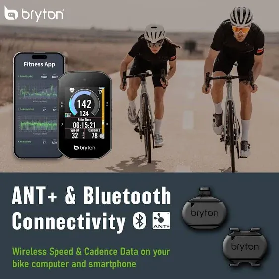 Bryton Smart Cadence & Speed Sensor Compatible with Smartphone app and Bike/Cycling Computer via Bluetooth & ANT+