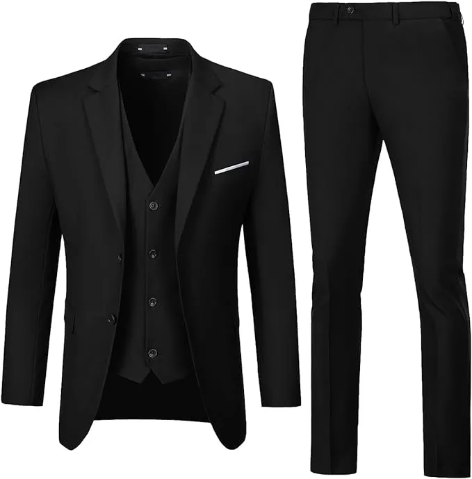 Diaryan Men Suits Wedding Suit 3 Piece Set Slim Fit Groomsmen Prom Suit Tuxedo