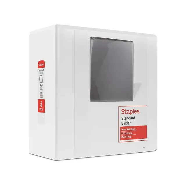 Staples Standard 5 3 Ring View Binder