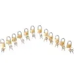 Club 1.2-inch Small Brass Luggage Locks with Keys loose Mini Padlocks for Locker