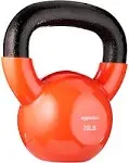 Vinyl Kettlebell, Orange, Cast Iron, Strength Training, Free Shipping