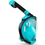 Greatever G2 Full Face Snorkel Mask Latest Dry Top for Kids &amp; Adults Blue &amp;S/M