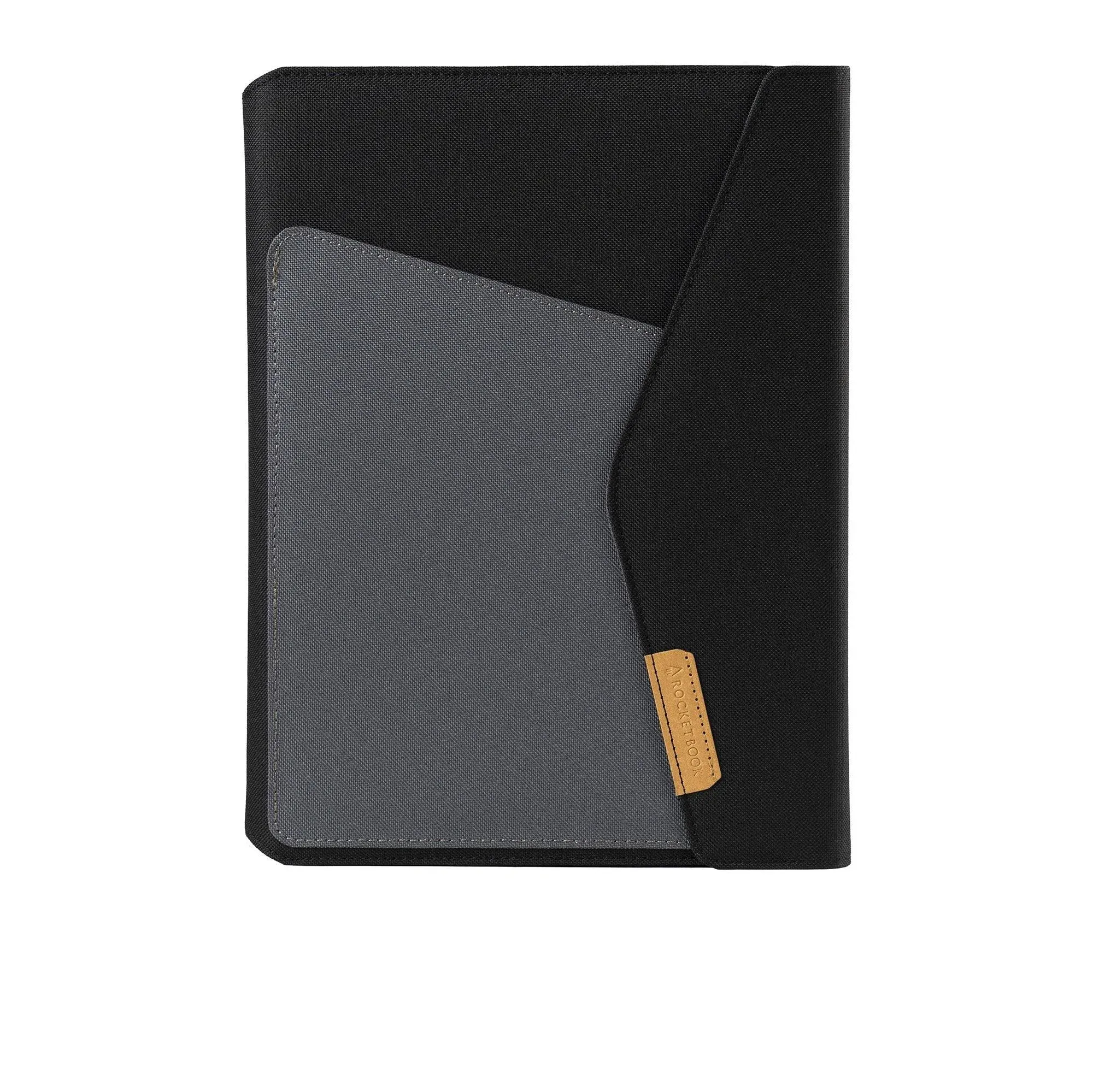 Rocketbook Capsule Cover for Orbit Executive - 100% Recyclable Cover with Pen Holder, Magnetic Clasp & Inner Storage - Black