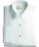 Neil Allyn Wing Collar 1/4" Pleats Formal Tuxedo Shirt, Cummerbund, Bow-Tie, Cuff Links & Studs Set, Men's, Size: XS, White