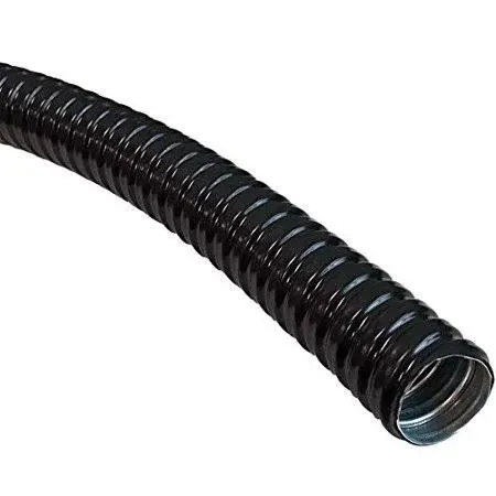 PVC Coated Liquid-Tight Galvanized Steel Flex Conduit- 1/2" x 50ft