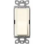 Lutron Claro 15 Amp 3-Way Rocker Switch, SC-3PS-BI, Biscuit