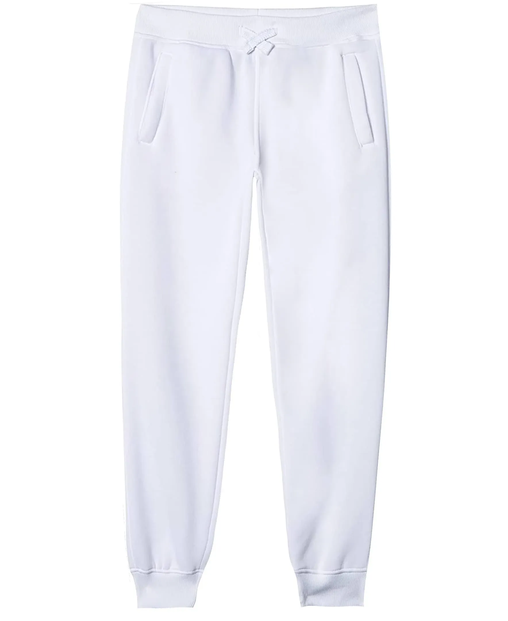 Southpole Boys' Big Active Basic Jogger Fleece Pants, White, Large / 14-16, Gold