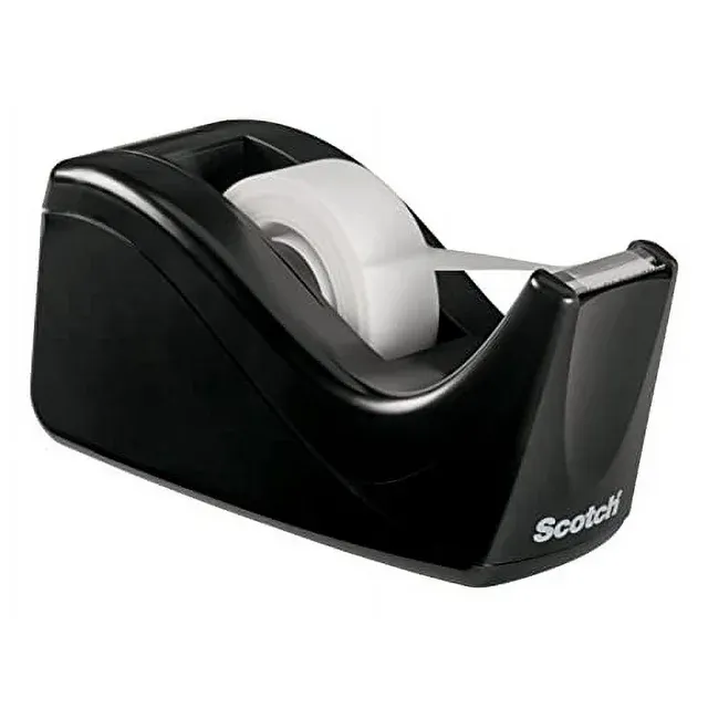 Scotch Desktop Tape Dispenser, Black Two-Tone, 1 Dispenser/Pack (C60-BK)