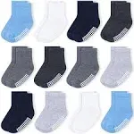 Jakidar 12 Pack Cotton Crew Toddler Socks