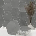 Avant Decor Bex Hexagon Stone Peel and Stick Wall Tile