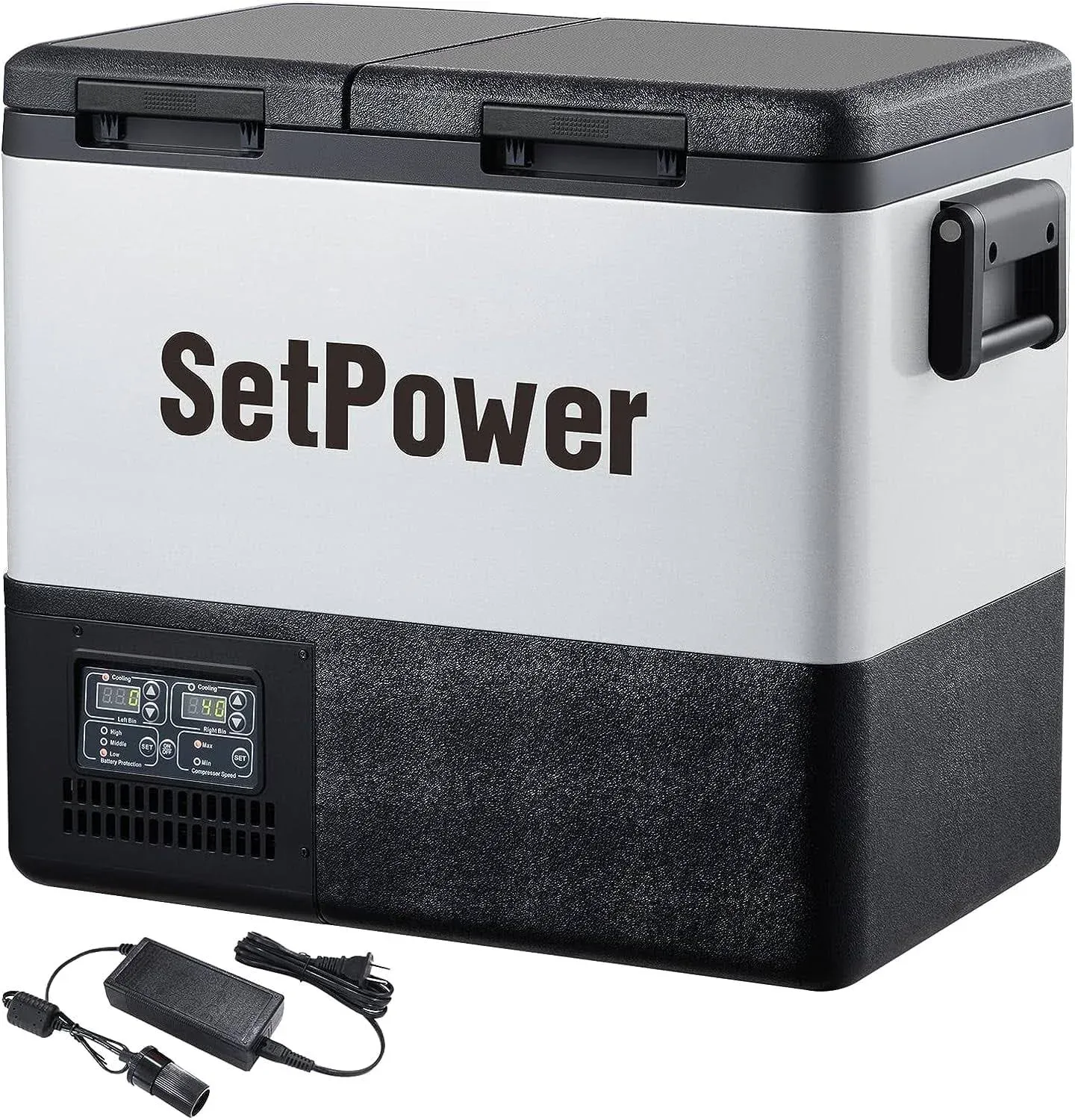 Setpower Pt55 12V Portable Car Refrigerator Freezer with AC Adapter, 58 Quart ...