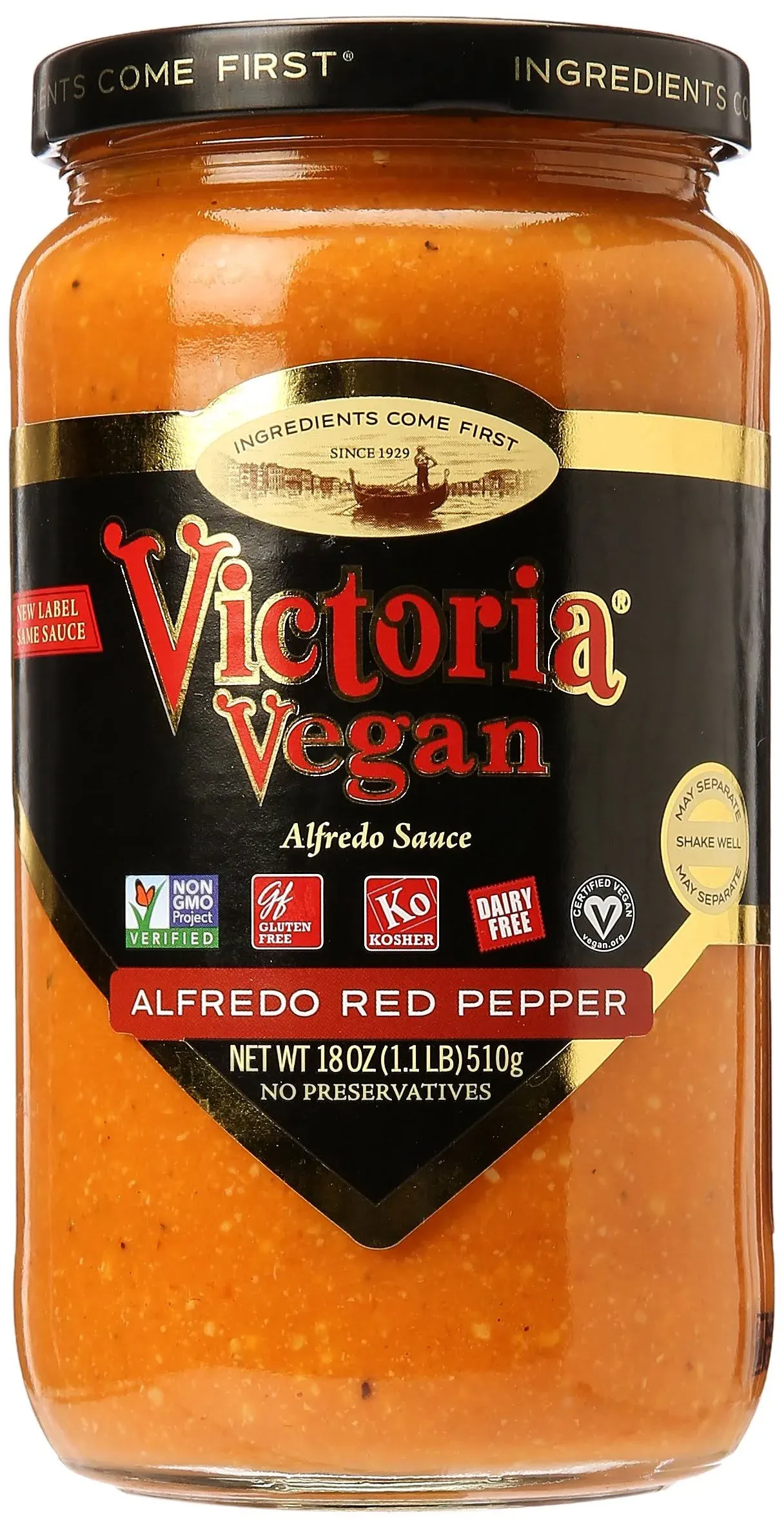 VICTORIA: Sauce Alfredo Vegan Roasted. 18 oz