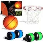 BLACK SERIES The Night Glow Basketball Set LED Light-Up Ball Net and Wristbands