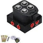 Universal 1/4 NPT 0-200Psi 12V Control Air Bag Suspension 2Corner Block Manifold