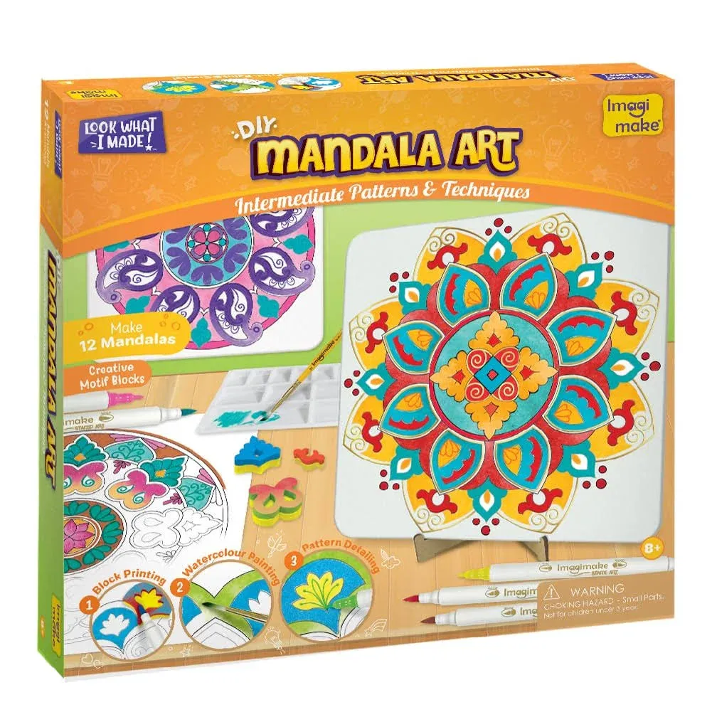 Mandala Art Kit | Watercolor Paint Set | 12 Exciting Mandala Projects in Arts an