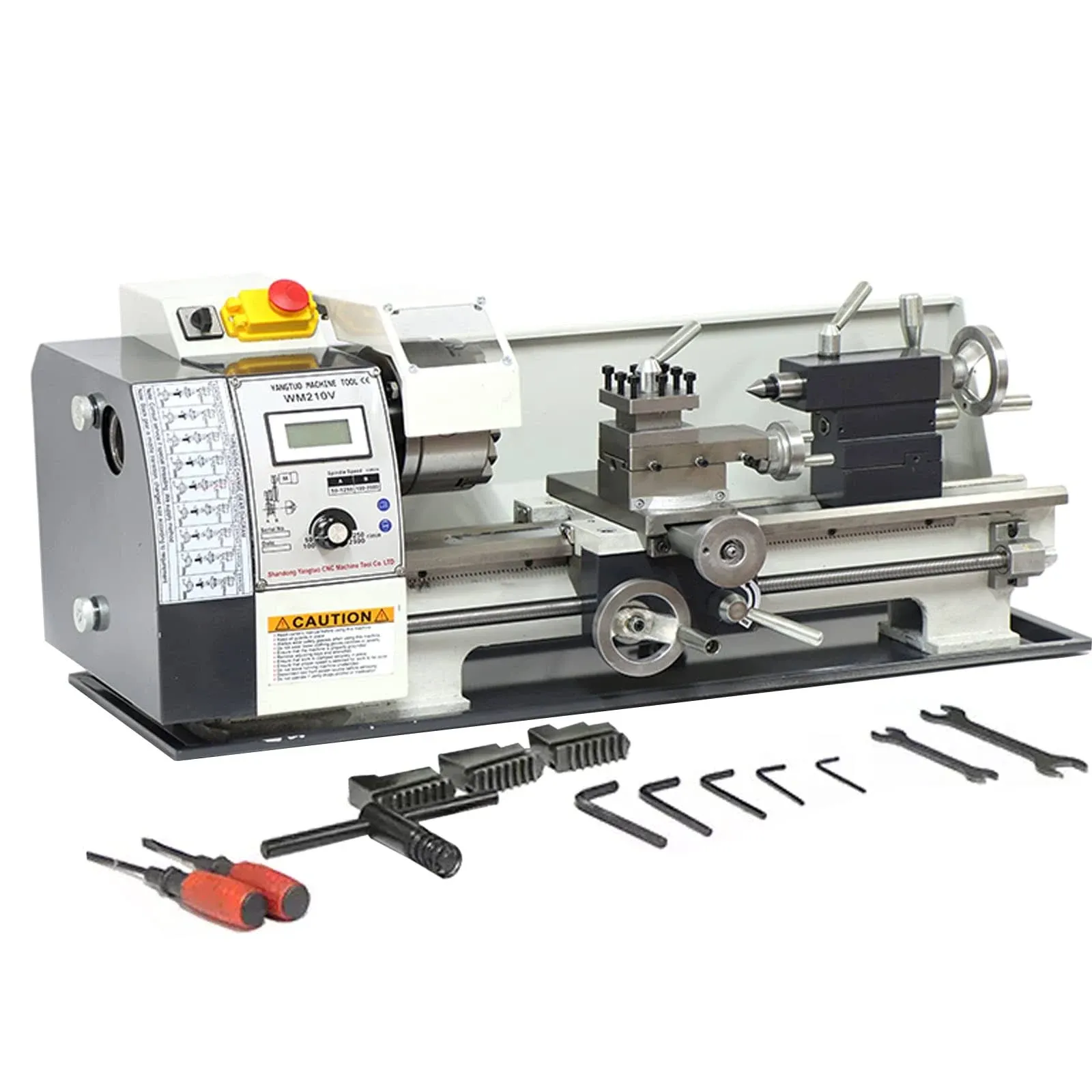 INTSUPERMAI Metal Lathe 8&quot;X24&quot; Mini Metal Lathe 1100W Benchtop Metal Lathe Inch Thread Wood Metal Lathe Variable Speed Lathe