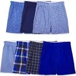 Fruit of The Loom Boys' Woven Boxers, 7 Pack, Size: Large