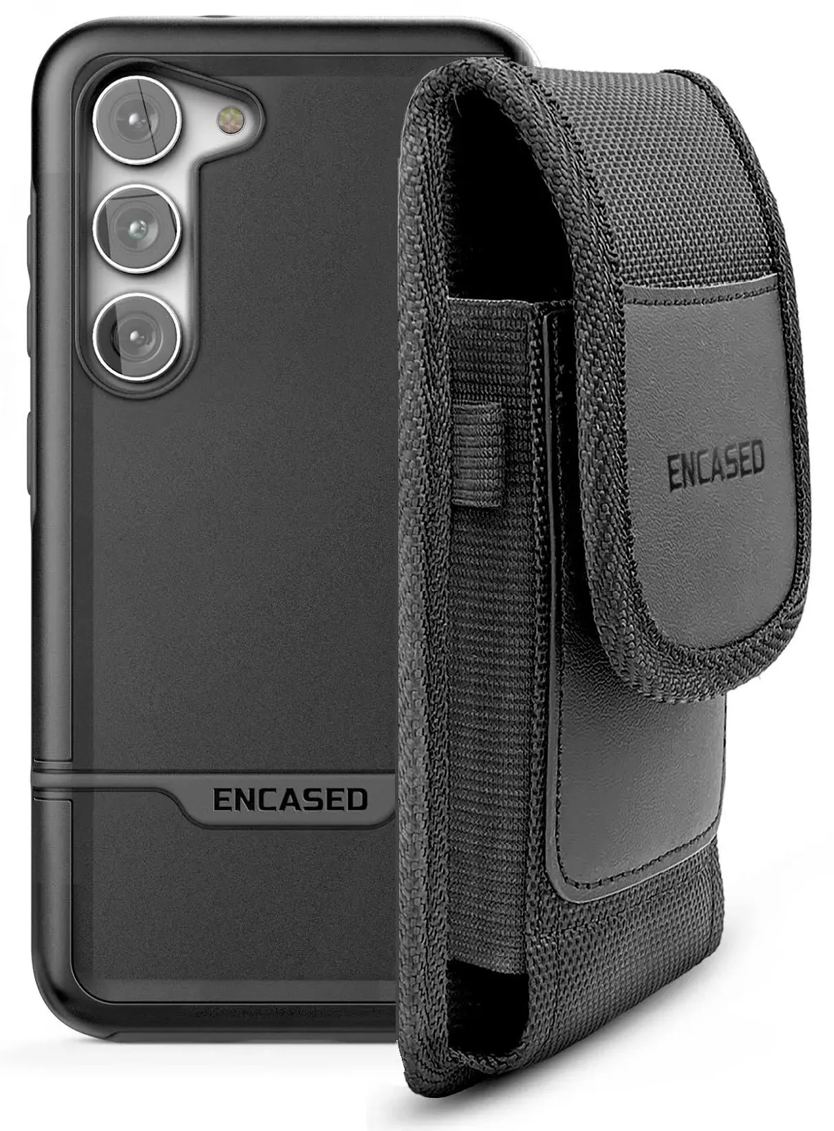 Encased Belt Pouch Case Set Designed for Samsung Galaxy S23, Protective Phone Case with Holster Clip Pouch