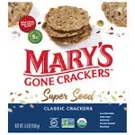 Mary&#039;s Gone Crackers Super Seed Crackers Organic Plant Based Protein Gluten F...