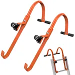 Kunzye 2 Pack Heavy Duty Ladder Roof Hook with Wheel Rubber Grip T-Bar for Damage Prevention,500 lbs Weight Ratin,Fast & Easy to Access Steep Roof