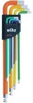 Wiha 9 Piece Ball End Color Coded Hex L-Key Set - Metric