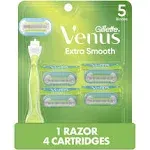 Venus Extra Smooth Women&#039;s Razor Handle + 4 Blade Refills