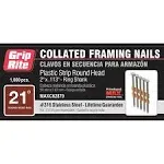 Grip Rite MAXC62879 20-22deg Plastic Strip 2&#034;x.113&#034; Ring Shank,SS Nails 1000/Box