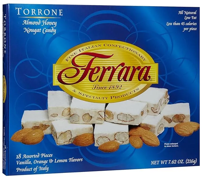 Ferrara Traditional Italian Torrone 7.62 oz (180g) 18 pieces