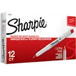 Sharpie Ultra Fine Tip Permanent Marker, Red, Dozen