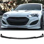 Fits 13-16 Hyundai Genesis Coupe KS Style Front Bumper Lip PU Unpainted Black