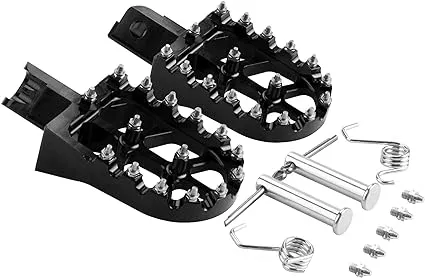 Foot pegs- Dirt Pit Bike Footpegs Compatible with CRF50 CRF70 CRF110 XR50 XR70 XR110 Pit Bike Chinese Stomp Lucky MX Tao Tao Coolster Orion WPB Thumpstar Demon X Bosuer KAYO Piranha M2R