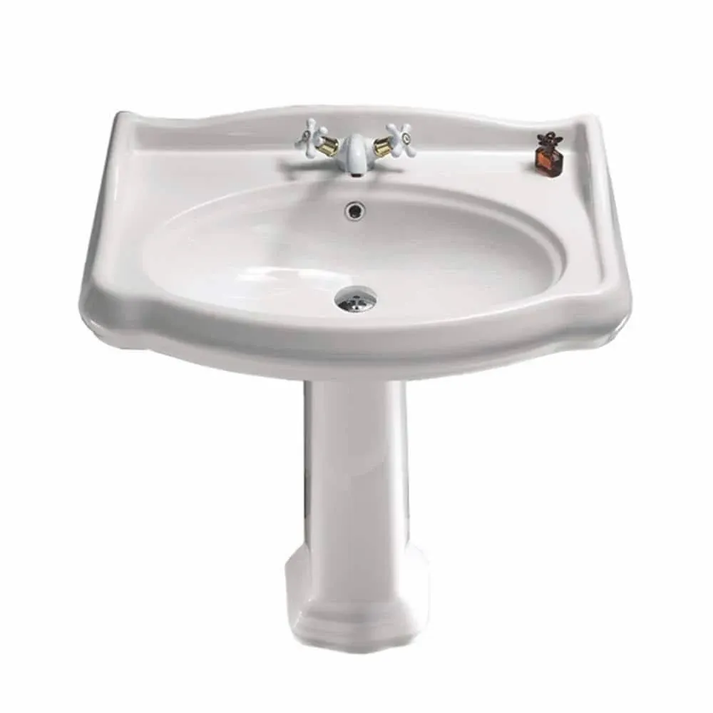 Nameeks 030300-PED CeraStyle 31-1/2" Ceramic Pedestal Bathroom Sink - White / One ...