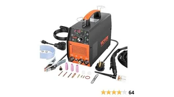 VEVOR TIG Welder 210Amp, 3 in 1 Welder TIG, 110/220V Dual Voltage HF TIG/Stick/Clean Welding Machine with Pulse, IGBT Inverter & Torch, Digital Arc Welder