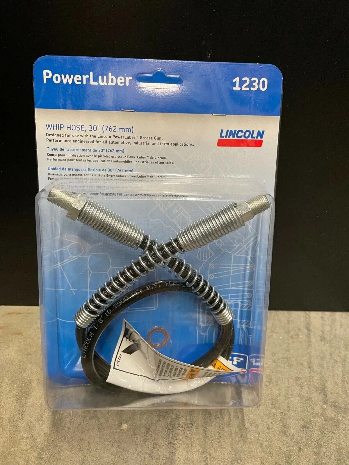 NEW Lincoln Lubrication 1230 30&#034; PowerLuber Grease Gun Whip Hose