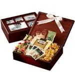 Photo Gift Box with Lid, Gourmet Food - Teas, Cocoas, Cookies, Snacks & Sweets Care Package for Women, Men, Families, Memory Box for Thinking of You, Get Well, Anniversary, Thank You