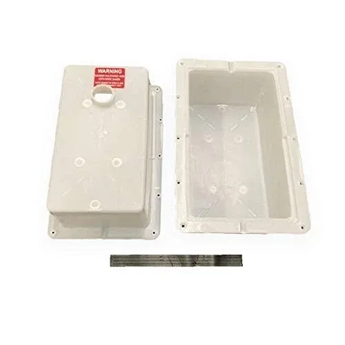 A.A Vented Battery Box for RV, Camper, Marine, Boat with Foam Strip Vapor Barrier (Top Vent)