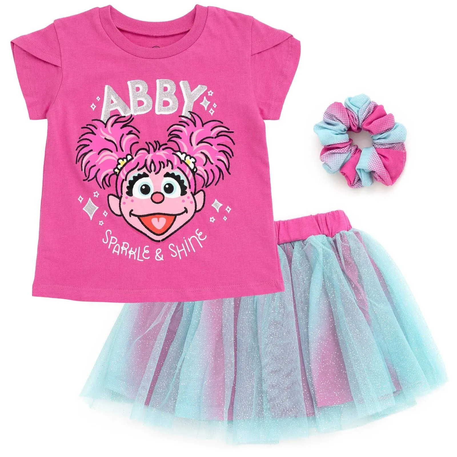 Sesame Street Abby Cadabby Infant Baby Girls T-Shirt Tulle Mesh Skirt and ...