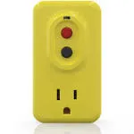 AIDA GFCI Adapter, 15 AMP Single Outlet Grounded 3-Prong GFCI Adapter, for Indoor Use with Auto Reset, UL Listed, Yellow, 1 Pack