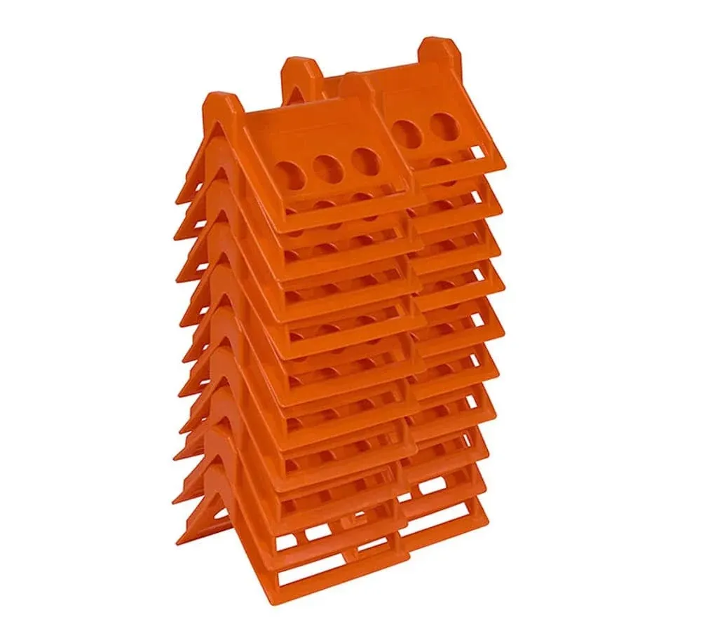 (20-Pack) V Shaped Board 4 inch Orange Plastic Corner Edge Protectors for Cargo ...