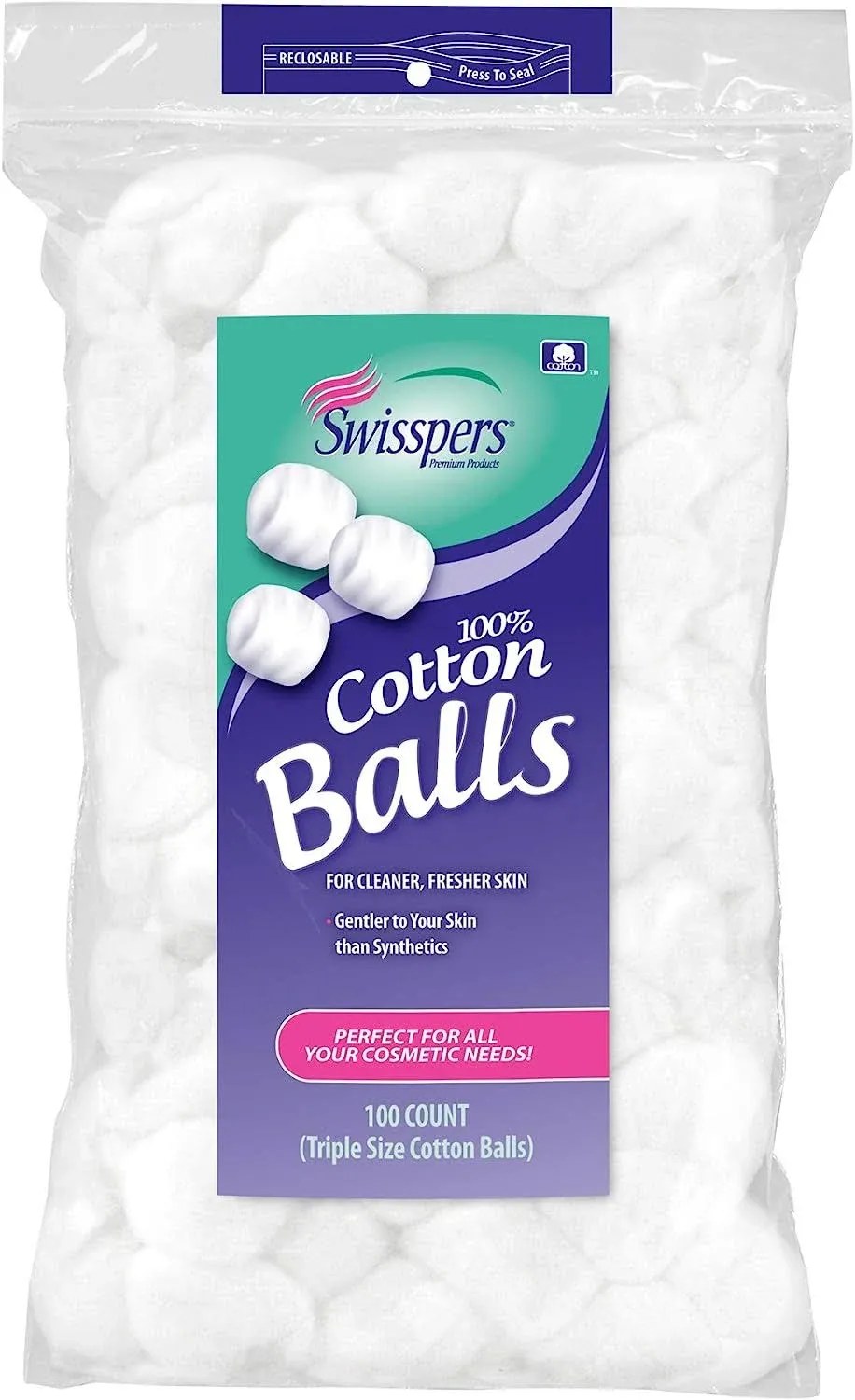 Super Jumbo Cotton Balls, 100% Cotton, 70 Ea (Pack of 4)