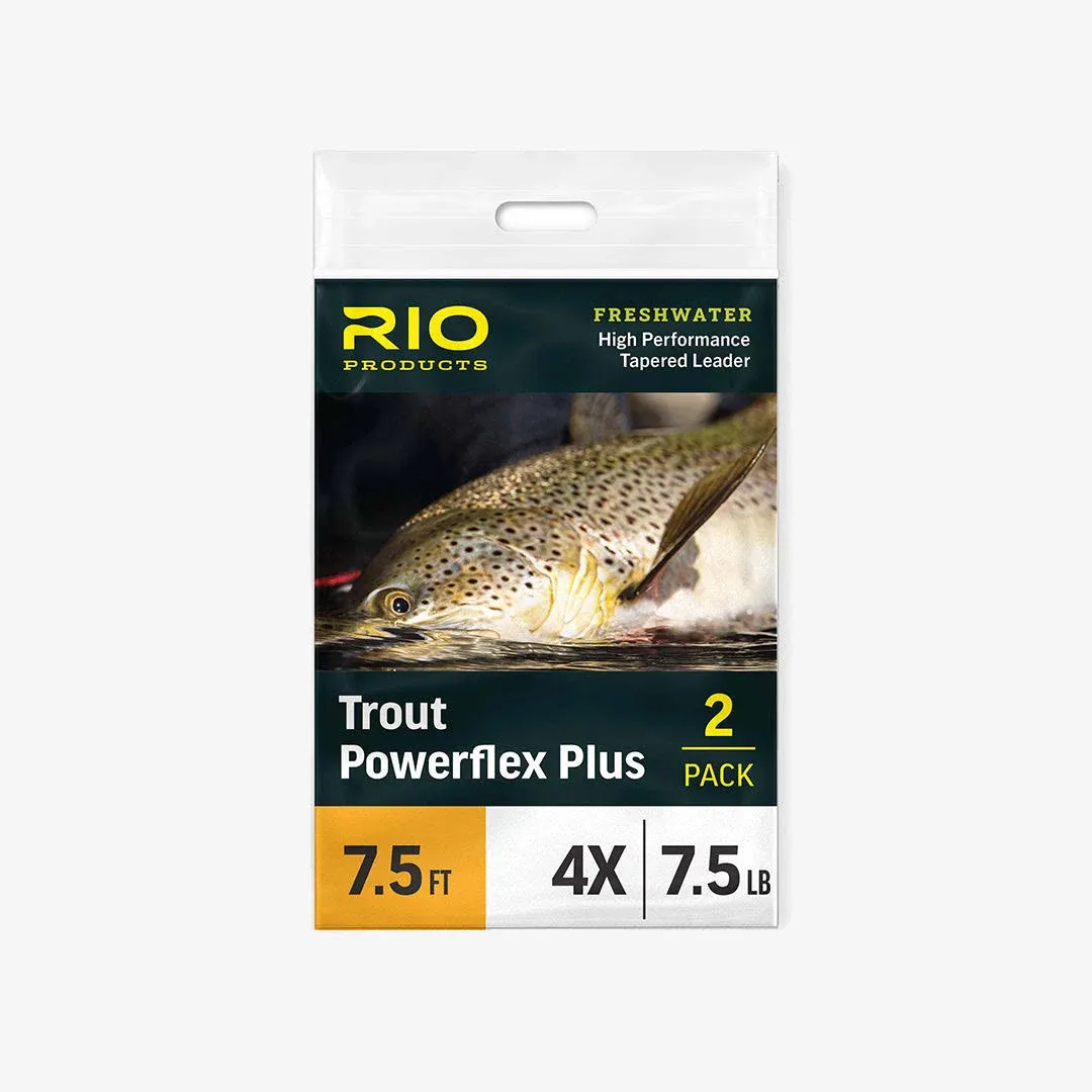 RIO Products Leaders Powerflex Plus 7.5' 1X Leader 2 Pack, Clear