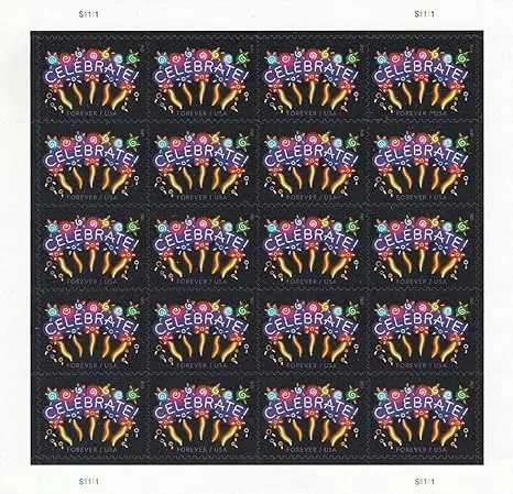 Celebrate 20 x Forever US Postage Stamps