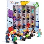 Playmags Magnetic Figures - Community Figures Set of 15 Pieces - STEM Learning