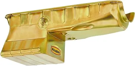 Milodon 30950 Steel, Gold Zinc Plated Street and Strip Oil Pan for Big Block Chevy