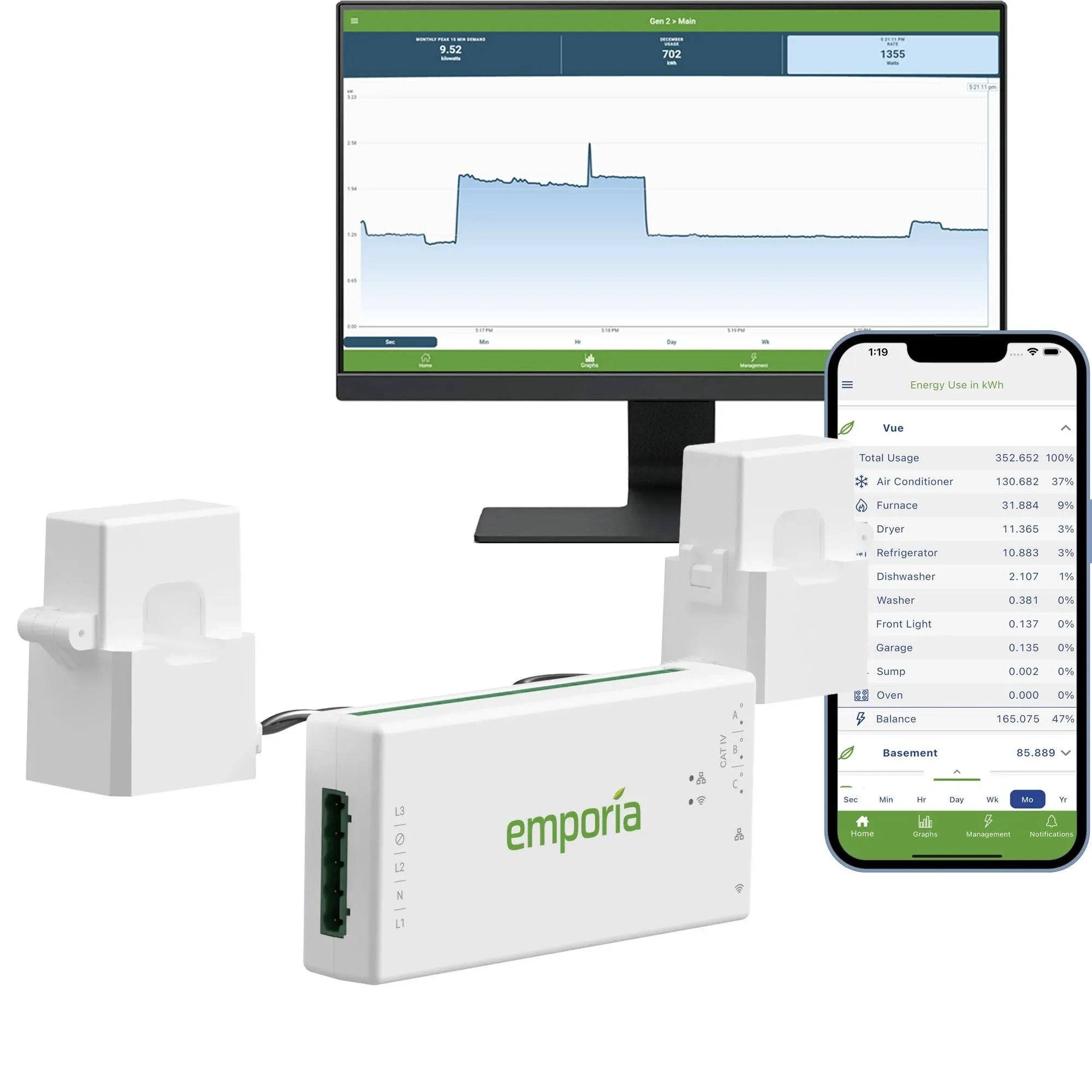 Emporia - Vue Energy Monitor - White