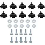 DCT 5 Star Knobs Kit 5/16in-18 Threaded Knob, Bolt with Knob, Clamping Knob Jig