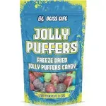 Bliss Life Fruity Puffers Freeze Dried Candy Variety Pack 2 oz - Extreme Sour Flavor, Delightful Crunch, Melts in Your Mouth, Made Fresh in USA