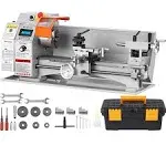 VEVOR Mini Metal Lathe Machine 7'' x 16'' Silver