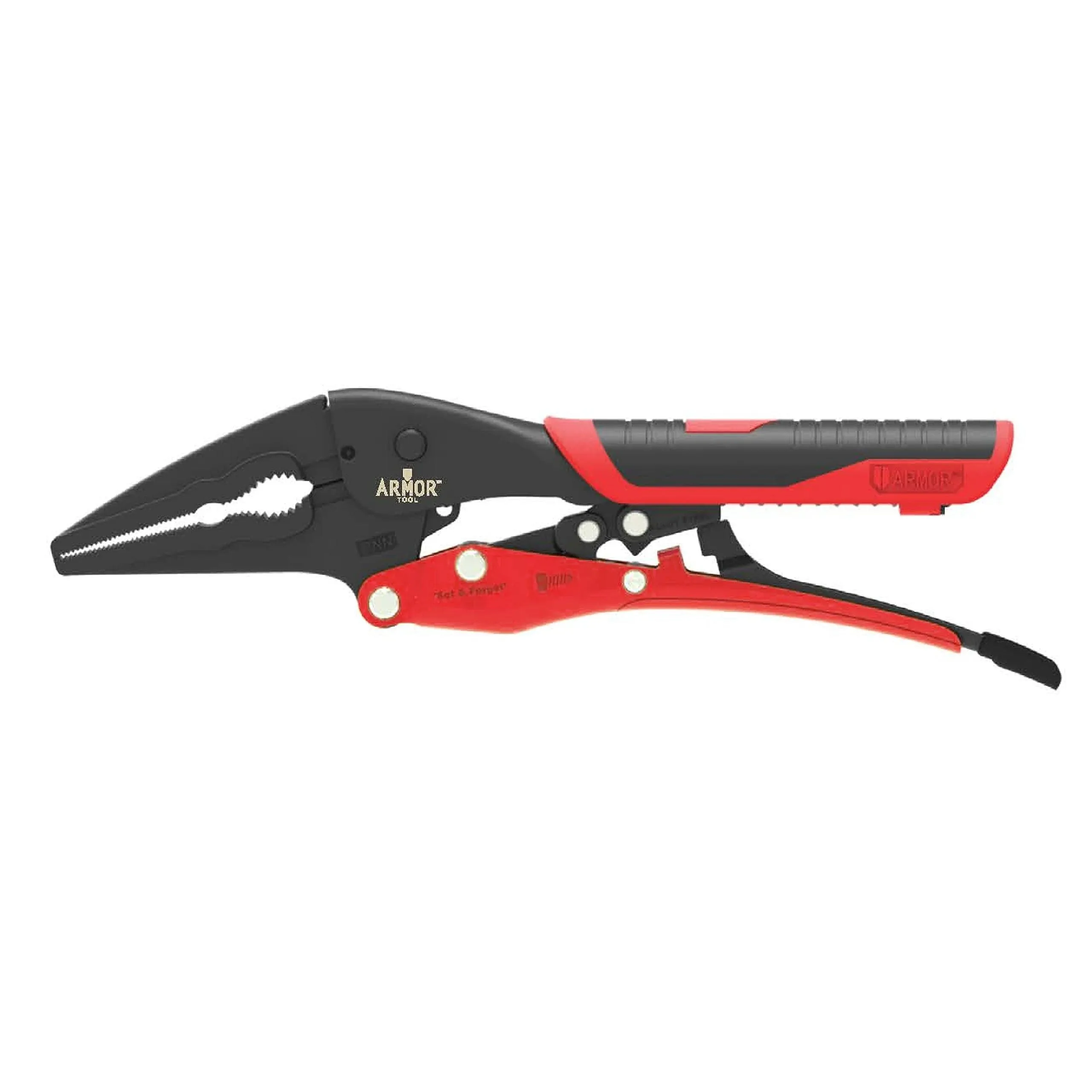 ARMOR TOOL Locking Pliers - 7" Needle Nose Pliers with Auto Adjust Design & Comfortable Grips - A09300G