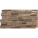 Ekena Millwork Faux Stone Siding Panel Cascade Stacked-Stone Lightweight Durable